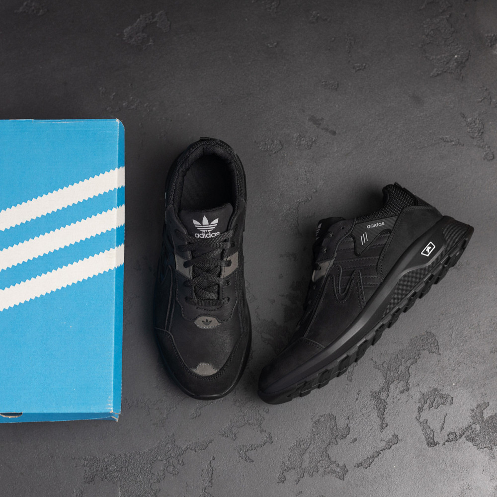 Мужские кожаные кроссовки Niteball Black Київ - зображення 9