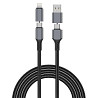 Дата кабель WIWU C085 Raptor Pro 4in1 Type-C to USB/Type-C to Lightning 240W (1.2m) Херсон