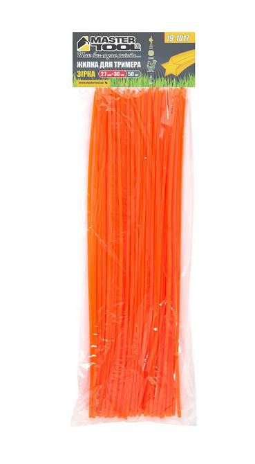 Леска для триммера MASTERTOOL ЗВЕЗДА в отрезках 30 см 2,70 мм набор 50 шт 19-1017 Харьков - изображение 3
