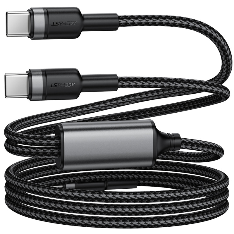 Дата кабель Acefast C22-02 2in1 Type-C to Type-C/Type-C 100W (1.2m) Херсон - зображення 3