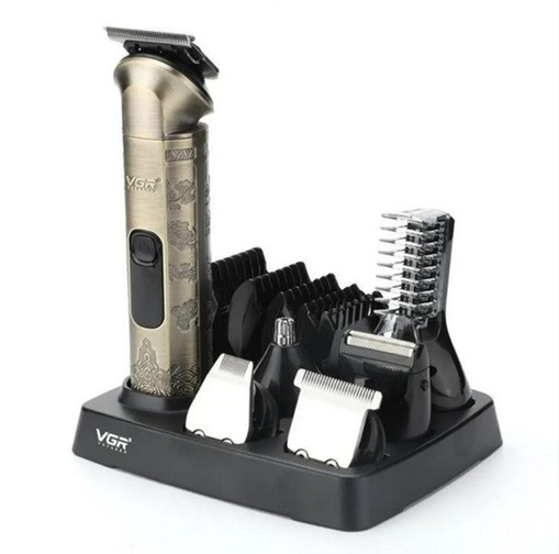 Машинка для стрижки 6 в 1 VGR V-109 5 Вт золотистая Киев - изображение 4