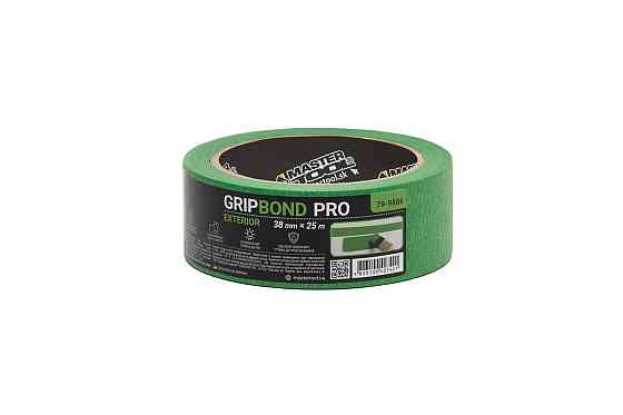 Лента малярная для грубых работ MASTERTOOL GripBond Pro Exterior 38 мм×25 м зеленая 79-9886 Харків