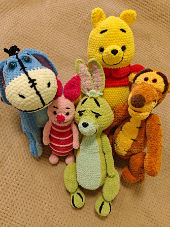 Тигр помаранчевий іграшка м'яка в'язана мультперсонаж ручна робота Handmade Нововолынск - изображение 6