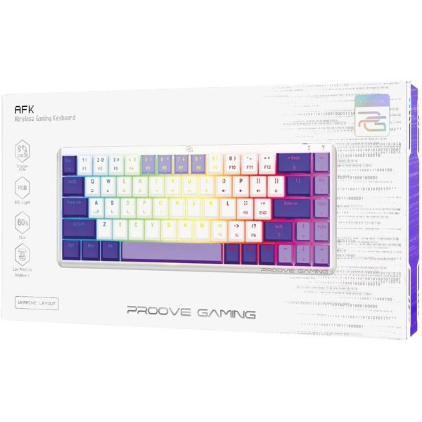 Клавіатура Бездротова Proove Gaming AFK (Ukraine Layout) White (WKAFK1022002) (Код товару:43556) Харків - зображення 4