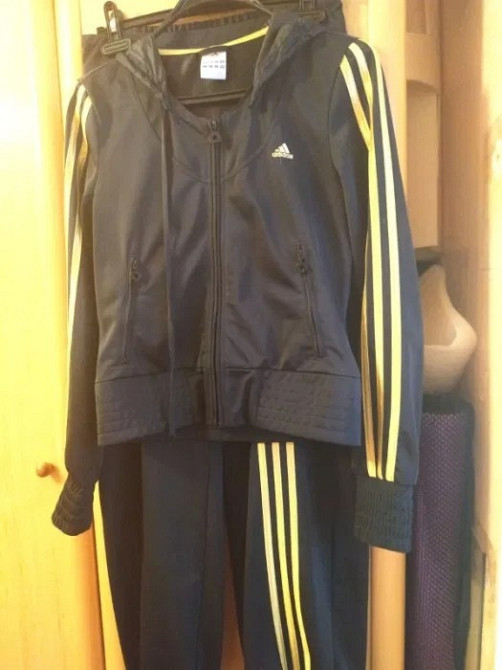 Спортивный костюм adidas оригинал чёрный с золотом Харьков - изображение 3