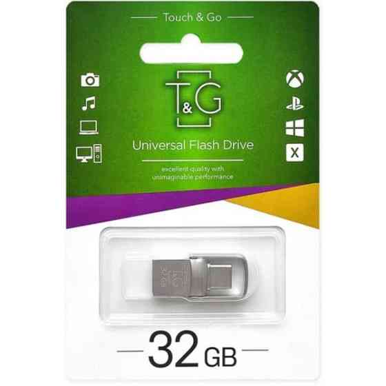 Флеш пам'ять T&G 104 32GB Metal Series USB/Type-C Silver (TG104TC-32G) Харків