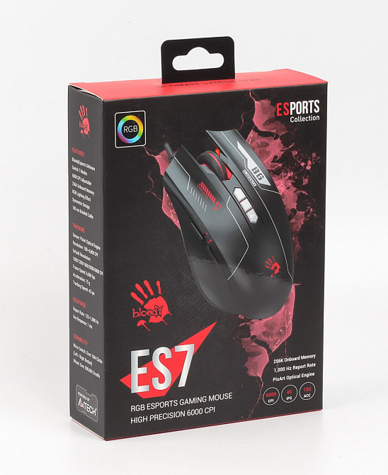 Мышь компьютерная проводная Bloody ES7 Esports Black черная с серым Киев - изображение 7