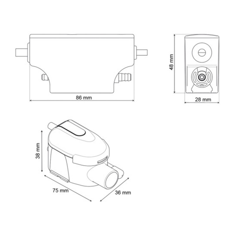 Дренажный насос для отвода конденсата SICCOM Mini Flowatch 2 (насос для кондиционера) Київ - зображення 4