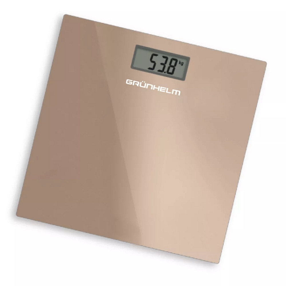 Весы напольные электронные Grunhelm BES-GLD 180 кг бежевые Київ - зображення 1
