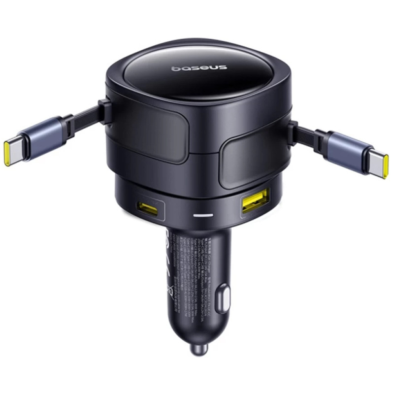 АЗУ Baseus Enjoyment Max PD90W with retractable cables (1USB-A/3C) (C00035507121) Херсон - зображення 1