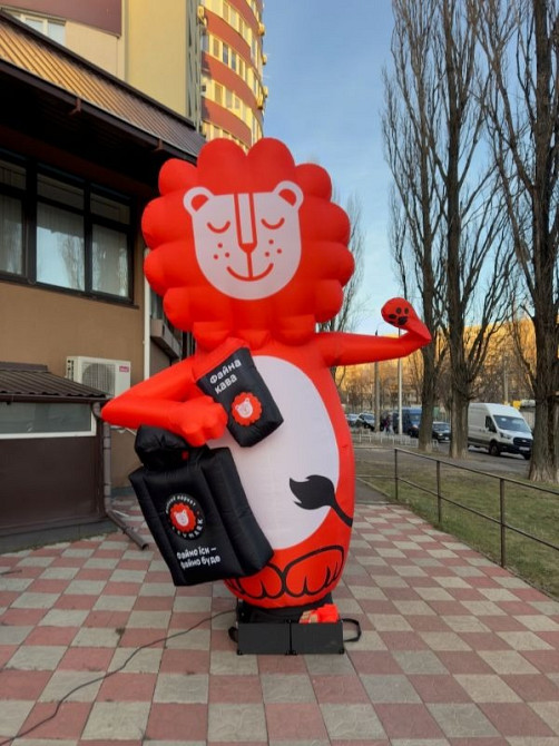 Зазивало надувний чоловічок. Вулична реклама бюджетна, мобільна, багаторазова. 3.4 метри Киев - изображение 6
