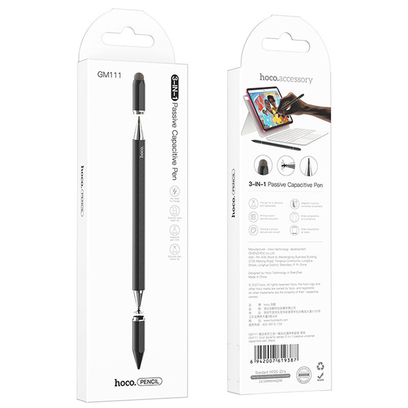 Стилус Hoco GM111 Cool Dynamic series 3in1 Passive Universal Capacitive Pen Херсон - изображение 5