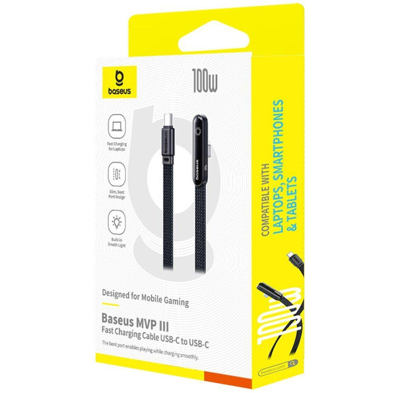 Дата кабель Baseus MVP 3 Type-C to Type-C 100W (1m) (P10382500121) Херсон - зображення 4