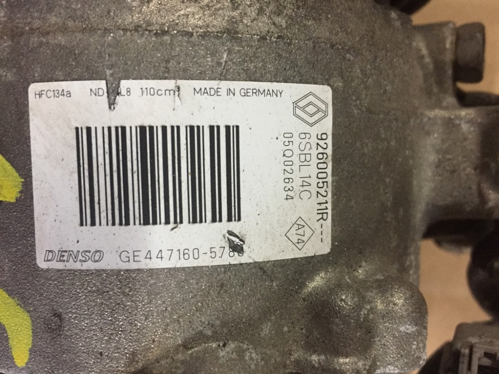 Компрессор кондиционера Renault Scenic III 1.6 dci 2009-2016 (926005211R) Ковель - зображення 2