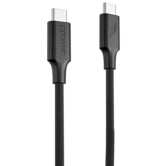 Кабель Proove Striped Silicone Type-C to Type-C 60W 1m Black (CCSS60002201) (Код товару:40989) Харьков