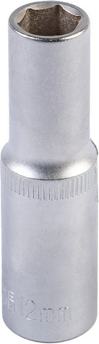 Головка торцевая 6-гранная удлиненная MASTERTOOL ½" 12 мм L 78 мм CrV 78-0512 Харків - зображення 1