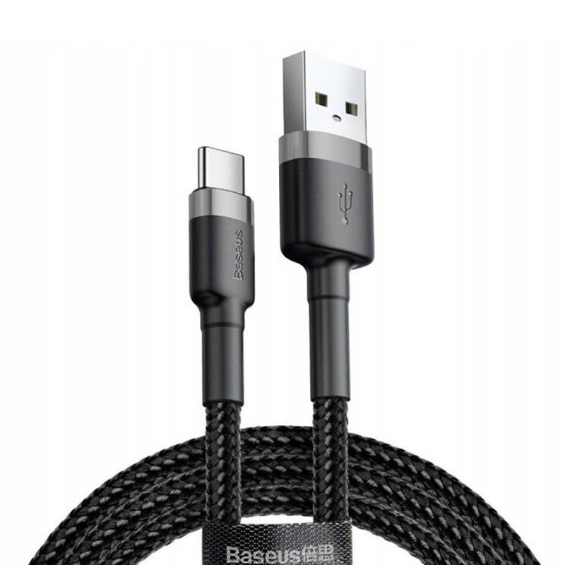 Дата кабель Baseus Cafule USB to Type-C Cable 3A (1m) (CATKLF-B) Херсон - изображение 6
