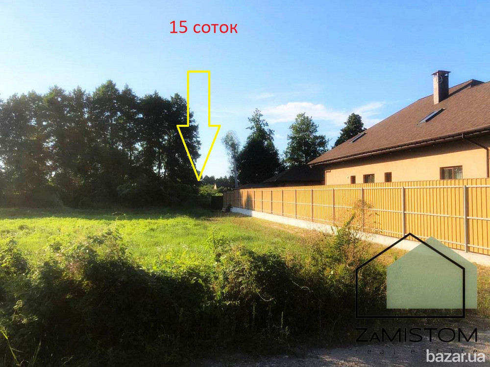 Продаж ексклюзивної крутої ділянки 15 соток біля лісу і з виходом до річки. Село Гнідин Київська обл Бориспіль - зображення 2