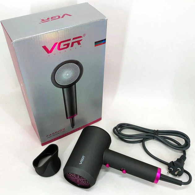 Фен VGR V-400 2000 Вт серый Київ - зображення 4