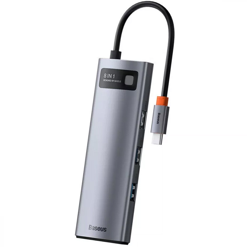 Переходник HUB Baseus Metal Gleam Series 8-in-1 Multifunctional Type-C (CAHUB-CV0G) Херсон - зображення 3