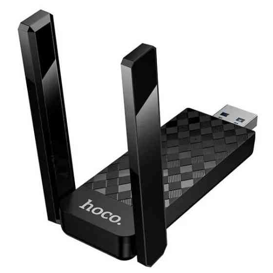 Wi-Fi адаптер Hoco HI34 WiFi6 Black (Код товару:42540) Харьков
