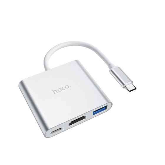 Переходник HUB Hoco HB14 Type-C to USB3.0+HDMI+PD Херсон