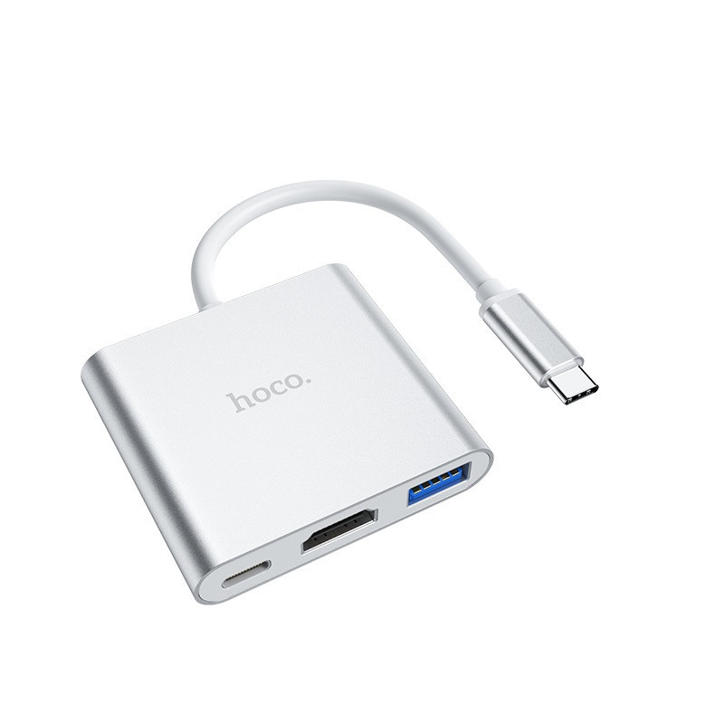 Переходник HUB Hoco HB14 Type-C to USB3.0+HDMI+PD Херсон - зображення 3