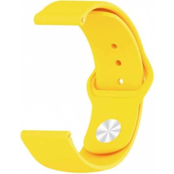 DM Ремінець Silicone для Samsung Watch Active/Galaxy S4 42mm/Gear S2/Xiaomi Amazfit (20mm) Yellow (К Харків - зображення 1