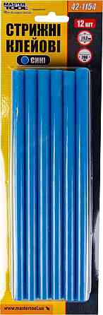 Стержни клеевые MASTERTOOL 11.2х200 мм 12 шт синие 42-1154 Харків