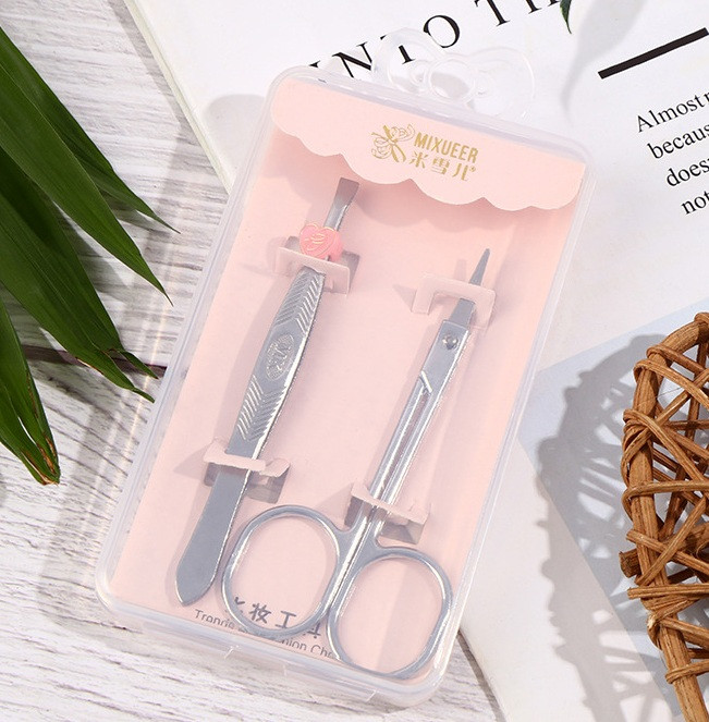 Набір косметичний пінцет та ножиці манікюрні 11350 2 предмети Київ - зображення 1