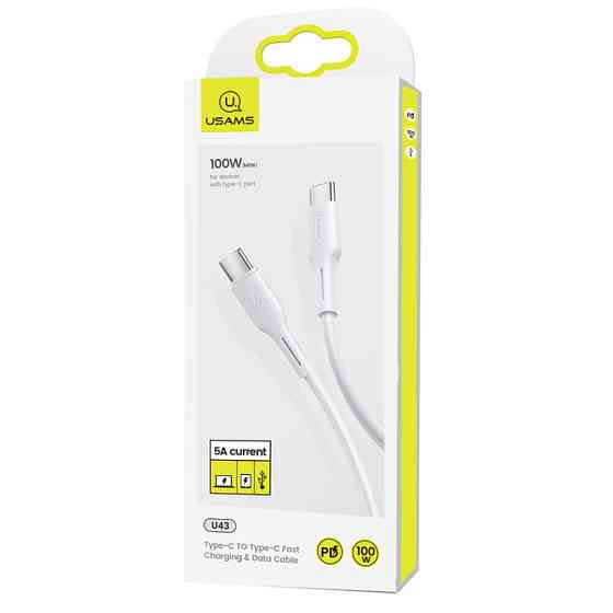Дата кабель USAMS US-SJ459 U43 Type-C to Type-C 100W PD (1.2m) Херсон