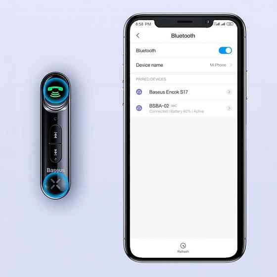 Bluetooth ресивер Baseus BSBA-02 AUX Wireless Audio Receiver (WXQY01) Херсон