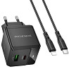 СЗУ Borofone BN19 Intenso PD20W+QC3.0 (1USB-A/1C) + кабель Type-C to Lightning Херсон