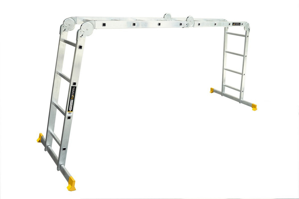 Лестница алюминиевая MASTERTOOL шарнирная 4х4 ступеней h=5500 мм max 150 кг 79-1604 Харьков - изображение 2