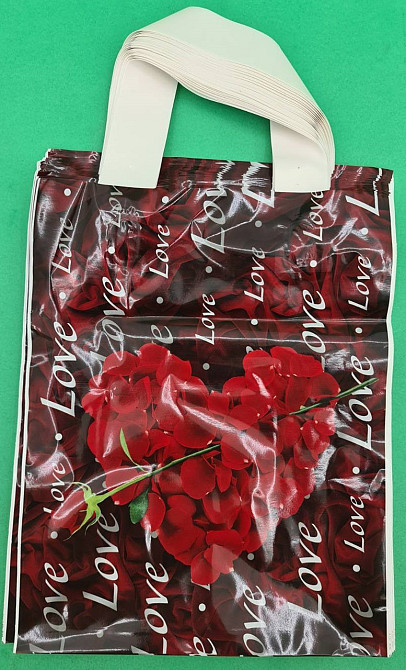 Пакеты петля ламинат маленький  "Сердце с розой" (23х29) 50мк, 50шт\пач Харьков - изображение 3