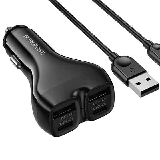 АЗУ Borofone BZ35 Leader PD15W+QC3.0 total 30W (2USB-A/2C) + кабель USB to Lightning Херсон