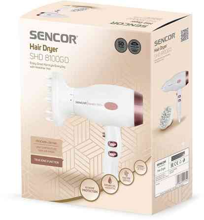 Фен Sencor SHD 8100GD 2100 Вт белый Київ