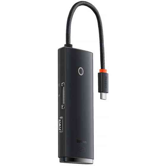 Переходник HUB Baseus Lite Series 6in1 (Type-C to HDMI+2xUSB3.0+Type-C Data+SD/TF) (WKQX050001) Херсон
