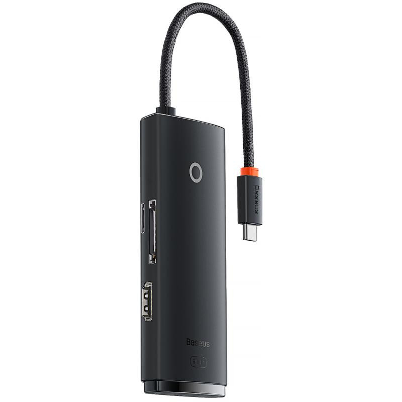 Переходник HUB Baseus Lite Series 6in1 (Type-C to HDMI+2xUSB3.0+Type-C Data+SD/TF) (WKQX050001) Херсон - изображение 1