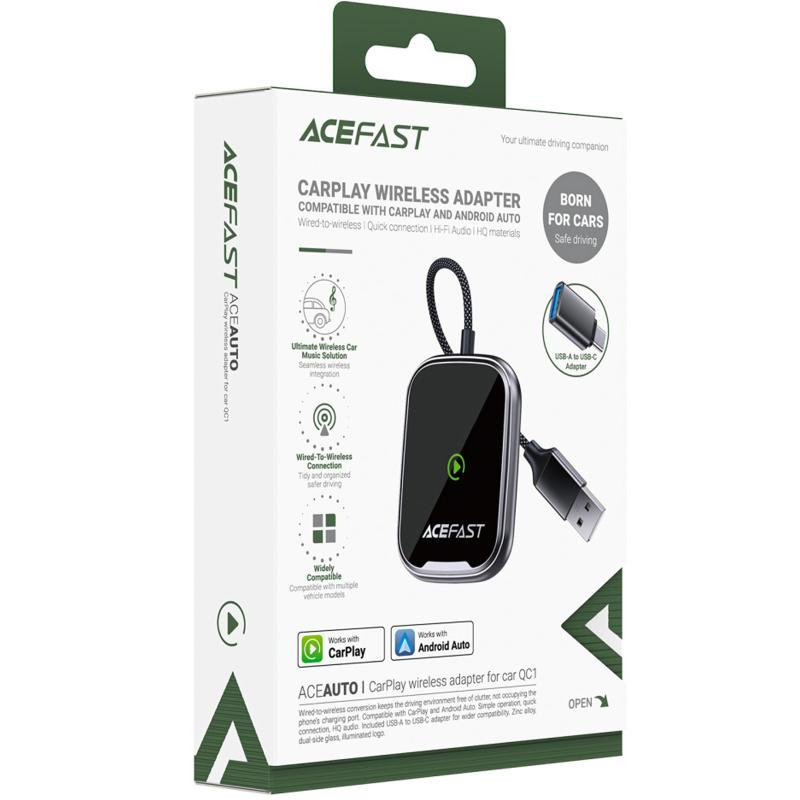 Адаптер Acefast QC1 car wireless CarPlay Херсон - зображення 2