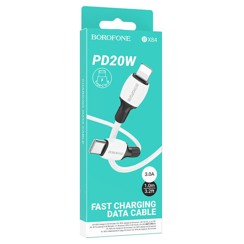 Дата кабель Borofone BX84 Rise Type-C to Lightning 20W (1m) Херсон - зображення 3