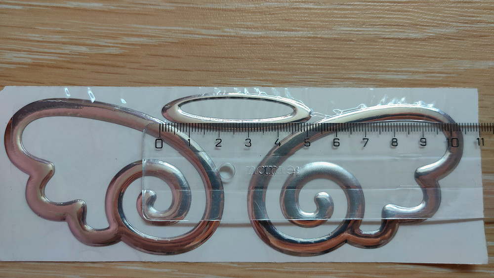 Наклейка на авто или мото Ангельские крылья Серебро Борисполь - изображение 3