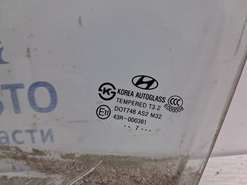 Стекло двери заднее левое Hyundai I30 FD 1.6 DIESEL D4FB 2007 (б/у) Київ - зображення 3