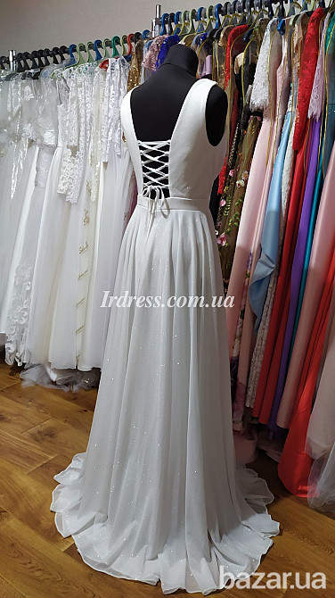 Белое блестящее платье на свадьбу, роспись, выпускной Киев - изображение 6