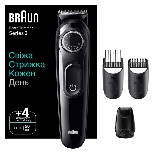 Тример Braun Beard Trimmer BT3420 чорний Київ - зображення 1