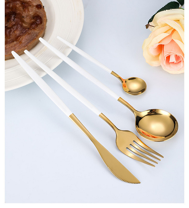 Набор столовых приборов белый на 2 персоны (код 00465) Київ - зображення 7