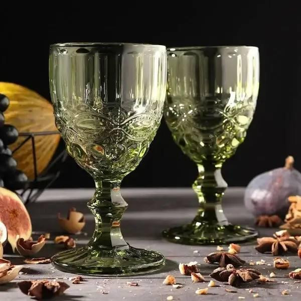 Набор кувшин 1,1 л Elodia Винтаж с бокалами 6 шт по 340 мл изумрудный Одесса - изображение 7