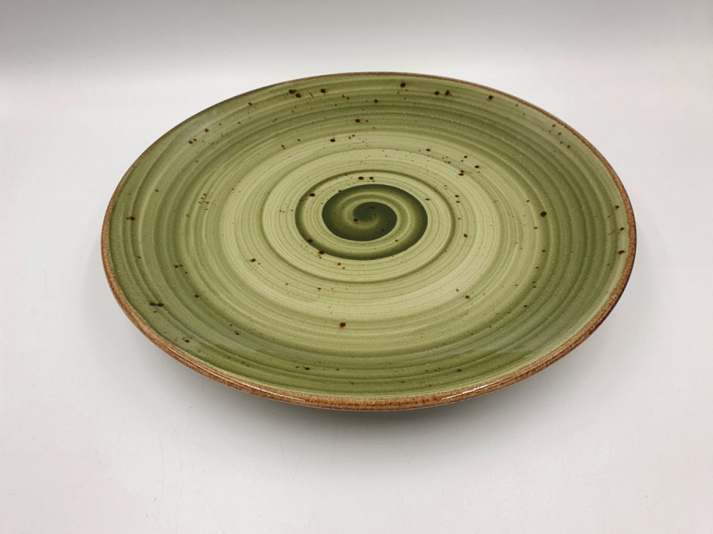 Тарілка підставна TULU spiral-green-26 26 см зелена Киев - изображение 1