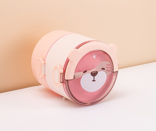 Ланч бокс двоярусний харчовий 11067 1600 мл рожевий Київ - зображення 1