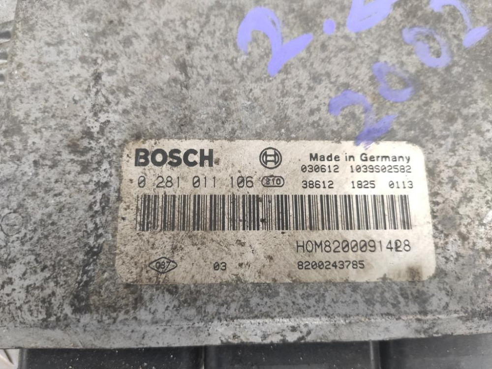 ЭБУ Блок управления двигателем Renault Master 2.2 dci 1998-2010 (0281011106) Ковель - зображення 3